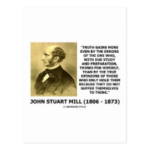 La vérité de John Stuart Mill gagne plus pensent l Carte Postale