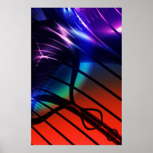 La vie de nuit dans les fractales poster