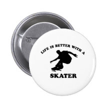 La vie est meilleure avec un patineur pin's