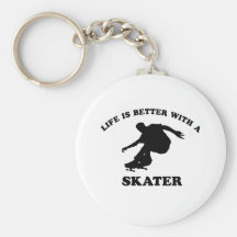 La vie est meilleure avec un patineur porte-clé