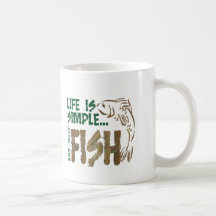 La vie est poisson simple tasses à café