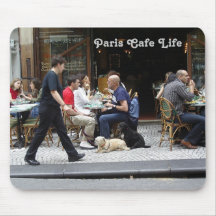 La vie Mousepad de café de Paris Tapis De Souris