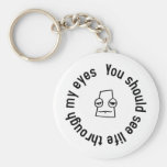 La vie par mon keychain d'autisme de yeux porte-clés