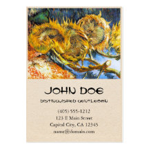 La vie toujours avec quatre tournesols Van Gogh Vi Cartes De Visite Professionnelles