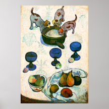 La vie toujours avec trois chiots, Paul Gauguin Poster