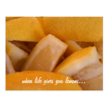 la vie vous donne la carte postale de citrons