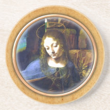 La Vierge de Léonard de Vinci du caboteur de roche Dessous De Verre