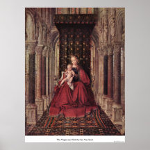 La Vierge et l'enfant avant janvier Van Eyck Posters
