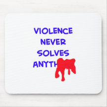 la violence ne résout jamais n'importe quoi sang tapis de souris