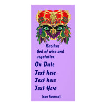 La vue de Bacchus de mythologie de mardi gras veui Double Carte Personnalisée