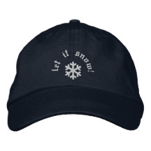 Laat het sneeuwen! geborduurde baseball cap