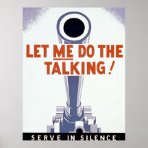 Laat me Het Spreken doen! Dien in Stilte Poster