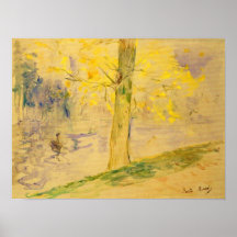 Lac dans le Bois de Boulogne par Berthe Morisot Posters