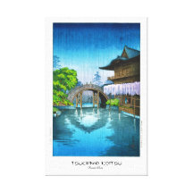 Lac japonais oriental frais de tombeau de kameido  impression sur toile