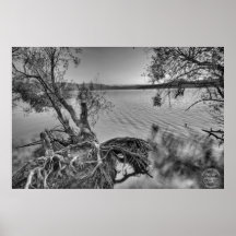 Lac Okanagan, copie monochrome de HDR Posters