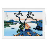 Lac Suwa dans la province de Shinano Hokusai Carte De Vœux