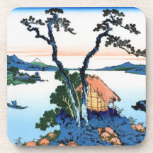 Lac Suwa dans la province de Shinano Hokusai Dessous-de-verre