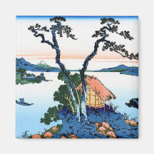 Lac Suwa dans la province de Shinano Hokusai Magnets