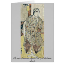 L'acteur Sawamura Sojuro III par Katsukawa, Shunko Carte De Vœux