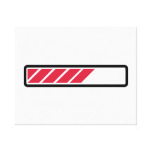 Ladende barcomputer stretched canvas print