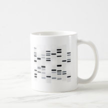 L'ADN codent le noir d'art sur le blanc Tasses
