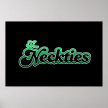 L'affiche de logo de cravates - vert