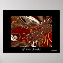 L'Africain d'affiche Jewels l'arrière - plan noir
