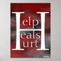 L'aide guérit l'affiche rouge Cust. de paix blessé