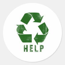 L'aide réutilisent (le vert) autocollants