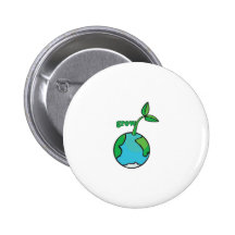 Laissez la terre se développer pin's