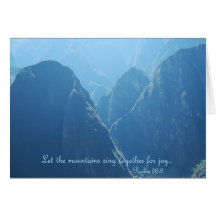 Laissez les montagnes chanter cartes de vœux