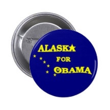 L'ALASKA POUR le bouton d'OBAMA Badge