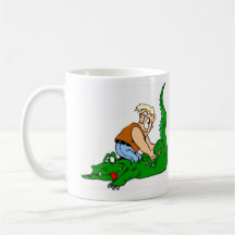 L'alligator chausse la tasse