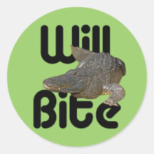 L'alligator mordra autocollants