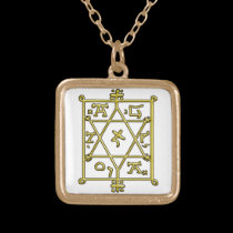 lamen d'or de hexagram colliers