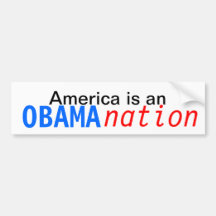 L'Amérique est un autocollant d'OBAMAnation Autocollant Pour Voiture