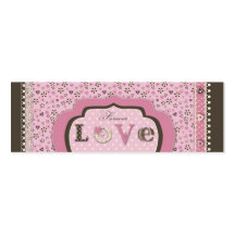 L'amour charme l'étiquette maigre de cadeau cartes de visite personnelles