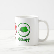 L'amour de paix occupent tasse à café