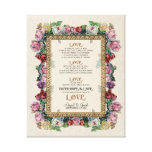 L'amour floral de brocard d'or est épouser personn toile tendue sur châssis