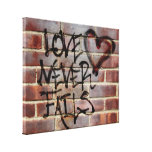 L'amour n'échoue jamais le graffiti impressions sur toile