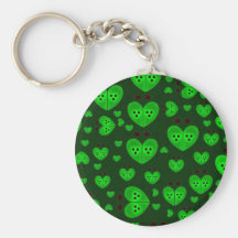 L'amour vert branche des conceptions sur table d'é porte-clé