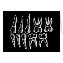 L'anatomie du gris - dents cartes de vœux