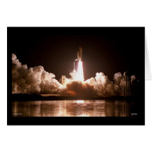 Lancement de navette spatiale de nuit carte