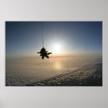 Lancement de navette spatiale - la vue du parachut poster