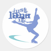 Land enkel het! Het Schaatsen van het ijs Sticker