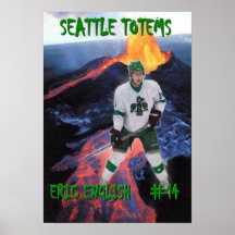 L'anglais d'Éric - totems de Seattle Affiche