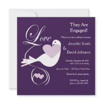 L'annonce d'engagement de colombe d'amour