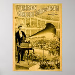 L'annonce vintage de phonographe de concert d'Edis Posters