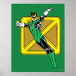 Lanterne verte avec le fond affiches