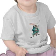 Lapin blanc avec l'horloge t-shirts